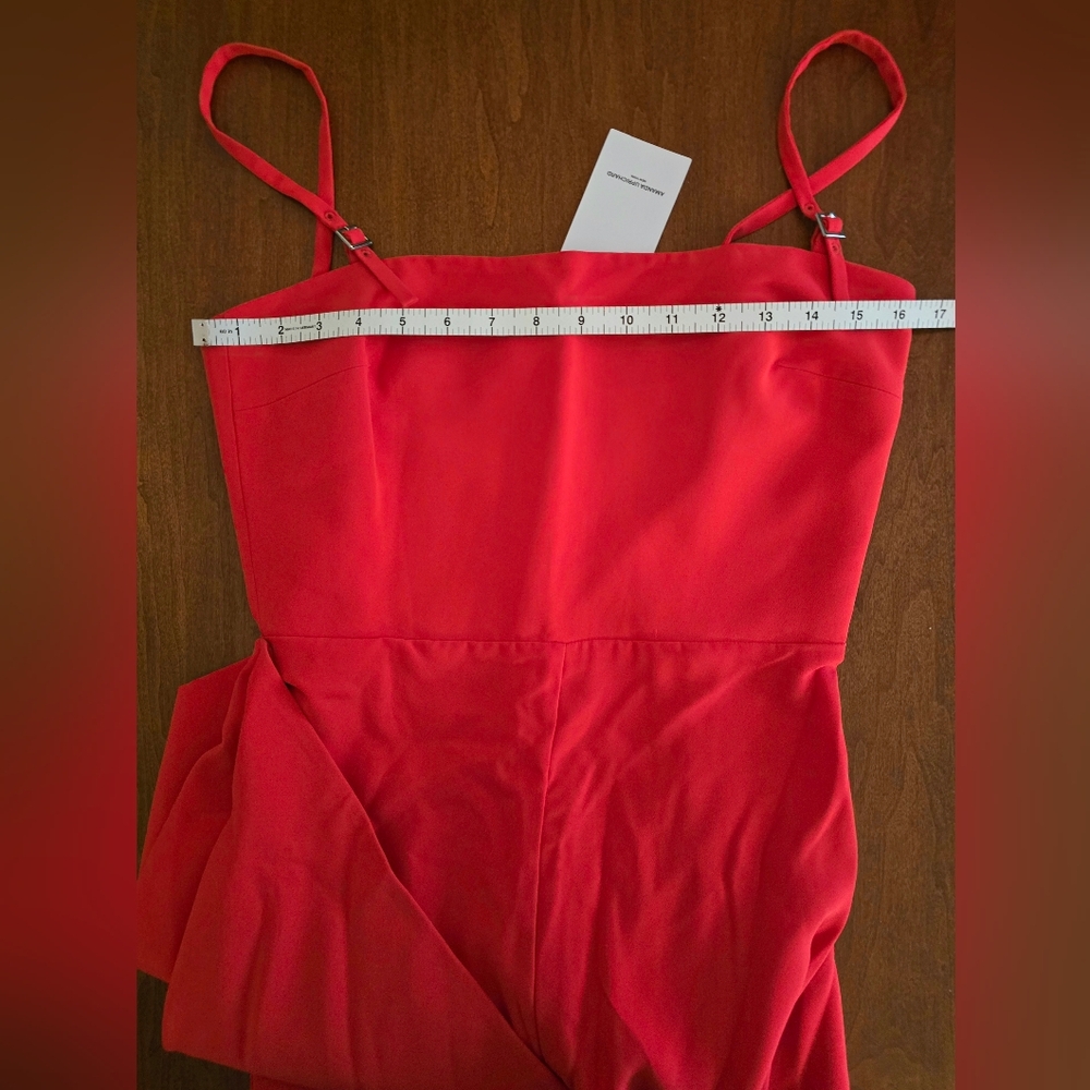 Amanda Uprichard Chloe Jumpsuit – Bright Crimson Red | Size Small | NWT - Picture 6 of 12